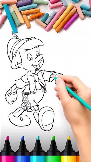 How to draw a cartoon Pinocchio for easy step by step Beginners kids#art #easydrawing#simpledrawing