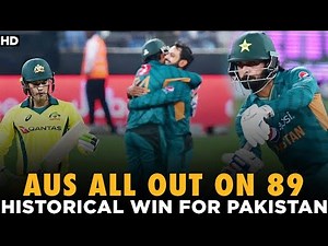 Australia All Out on 89 | Historical Win For Pakistan | Australia vs Pakistan | PCB | MA2L