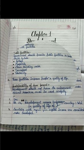 Development Class 10 Economics | Quick Revision | Important Points