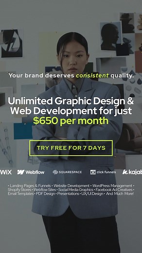 FREE 7-DAY TRIAL: Unlimited Graphic Design & Funnel Builds 六‍...