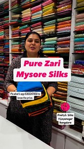 20K views · 421 reactions | Pure Zari Mysore Silks | Preity's Silks - Exclusive Pure Silk Sarees | Facebook