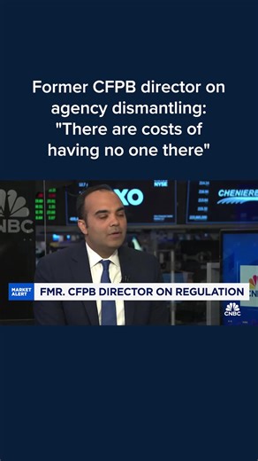 5.9K views · 43 reactions | Rohit Chopra, former director of the Consumer Finance Protection Bureau, shares his thoughts on the Trump administration dismantling the agency. Watch more of the interview: cnb.cx/428BGlG | CNBC | Facebook