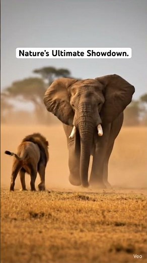Lion vs Elephant: The Most Brutal Power Struggle in the Wild.🐘 💥 🦁