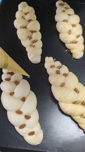 how to make Golden Braided Raisin Brioche bread #baking #recipe