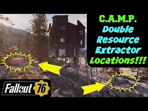 Fallout 76: C.A.M.P. Double Resource Extractor Locations!