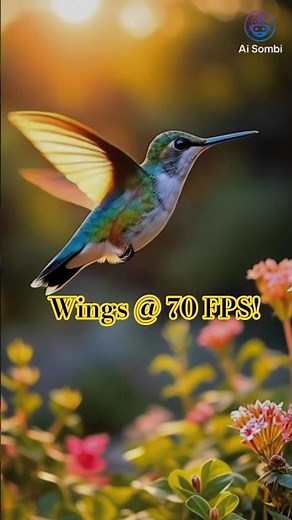 Hummingbird Closeup: Wings Beating 70x/Second! #wildlife