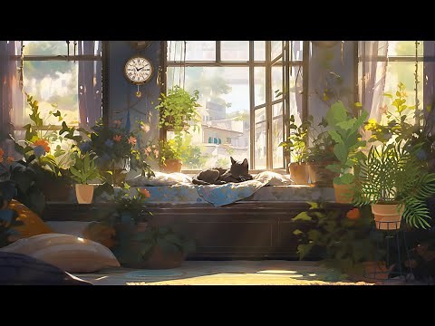 Lofi With My Cat || A Day With My Cat 😽☀️💚 Beats to relax/study 🎶📚 Lofi Hip Hop ~ lofi january