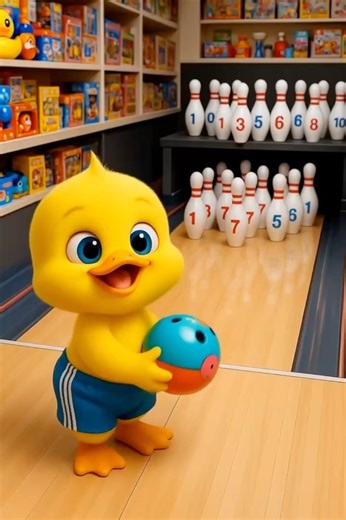 The Little Duck Buys a Bowling Set and Turns the Living Room into a Unique Bowling Alley! 🎳🏠