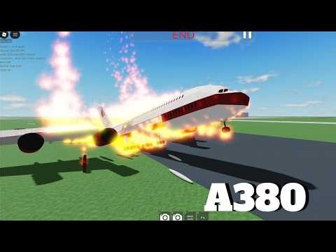 Emergency landing in the game Air Crash Studio Roblox