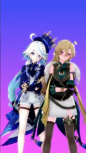 Furina VS Aventurine female, Who's cuter 👀|【MMD Genshin/honkai 4K | 60FPS】
