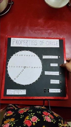 Maths working model.. b.ed project.. Property of circle