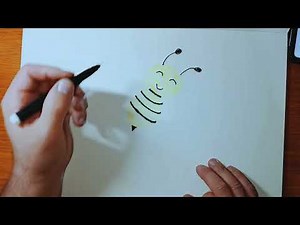 Easy Bee Drawing for Kids – Cute and Smiling Bee Art