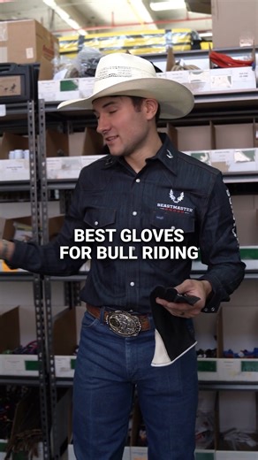 What makes these gloves the best for bull riding? Find out from one of the pros...🐂 | Beastmaster Rodeo