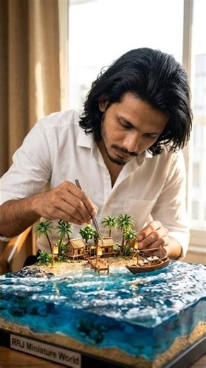 RRJ Miniature World 🌍 Creating Tiny Realistic Worlds By Hand ✨ #shorts