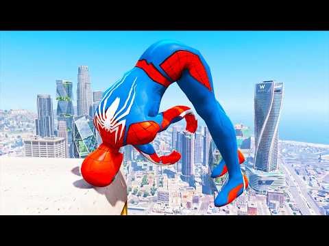 SPIDERMAN CRAZY ACTION MOMENTS (GTA 5 Spider-Man Gameplay)
