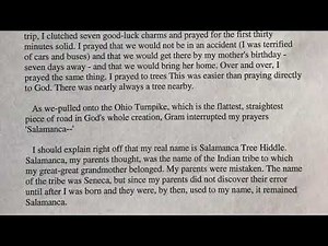 Walk Two Moons Chapter 2