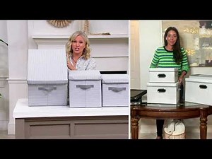 Tidy & Co. Set of 4 Collapsible Storage Boxes with Lids on QVC