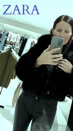 ZARA 🪻faux fur jacket⭐2023#zara#fauxfur