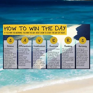 Starting your day with a miracle morning routine can set the tone for a productive and fulfilling day. Incorporate S.A.V.E.R.S. to start your day right and boost your energy and motivation. Let's make every morning a Miracle Morning! Want more info? Just ask! And be sure to save this for reference  #TheMiracleMorning #MorningMotivation | The Miracle Morning® (www.MiracleMorning.com) | Facebook