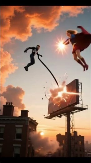 Super Girl vs Venom Sky Battle | Realistic Cinematic Fight 2025