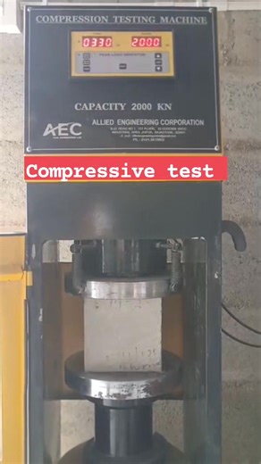 Compressive strength testing of cube #construction #cubetest #compression | Er Suresh Choudhary