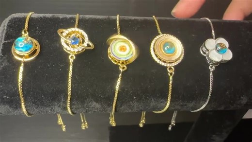 Minimalist Small Blue Planet/galaxy Spinning Fidget Bracelet: Stress Relief Jewelry for Anxiety, ADHD and Autism, Christmas Gift - Etsy