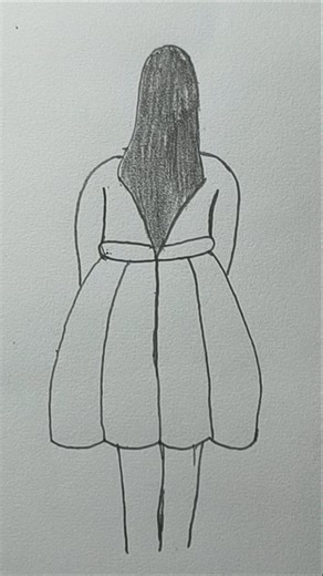 Simple Girl Drawing from Letter Y | Step by Step Drawing for Beginners#art #shorts#drawing #reels
