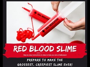 How to Make Easy Slime Recipe- Oozing Blood Slime for Halloween