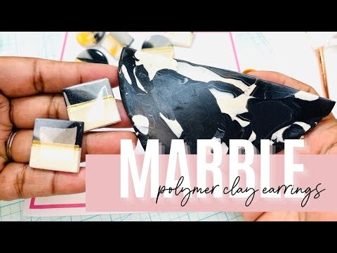 Marble Polymer Clay Earring Design | Blue Moon Studio UV Resin Review | Olivia Heyward