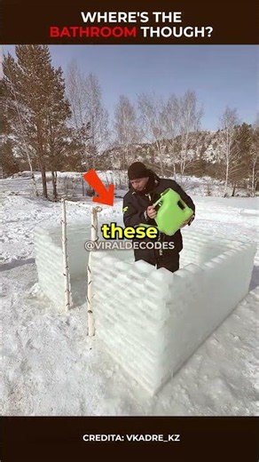 He Built an Entire House Out of Ice 😳🧊