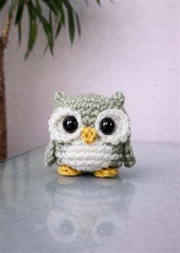 Mini Crocheted Owl Keychain. Digital PDF Pattern - Etsy