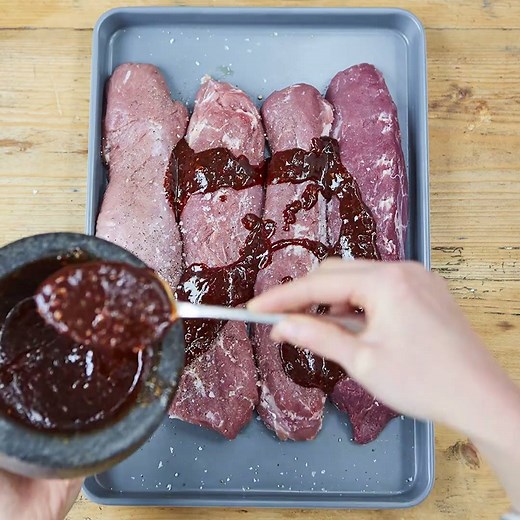 They say happiness is homemade, and this pork marinade is no exception! 🐽 The deep smoky flavours with hints of citrus and aniseed beautifully compliment the pork when cooked. Get it done and in the fridge tonight, ready for tomorrow! 🤗 jamieol.com/UZlXHd | Jamie Oliver