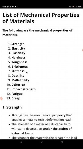Materials mechanical properties. (short video)