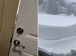 Buffalo resident opens front door only to be greeted with wall of snow