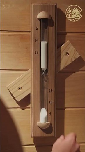 HSE Deluxe Cedar Wall-Mounted Rotating Sauna Sand Timer-15 Minutes-Choose Your Sand Color (15 Min...