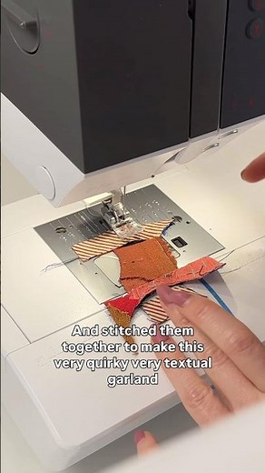 Fabric offcuts scraps garland | sustainable handmade Christmas decorations