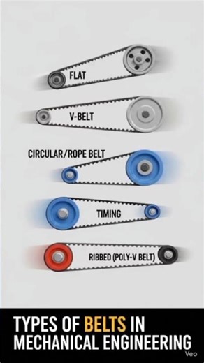 Types of Belts in Mechanical Engineering | Power Transmission Basics