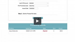 Submit New Issued Check File