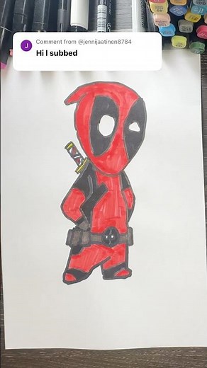 How to draw a Deadpool #drawing #drawinglessons #stepbystepdrawing #drawingtutorial #deadpool