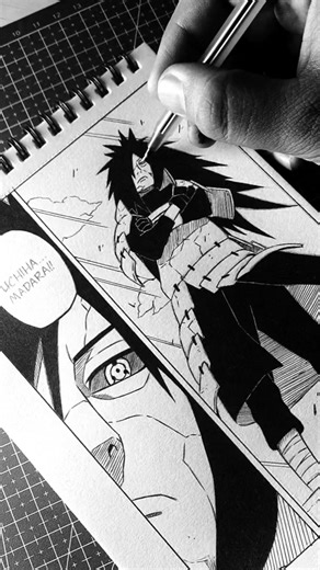 I Drew Madara Uchiha 🔥 from Naruto Shippuden's manga #shorts