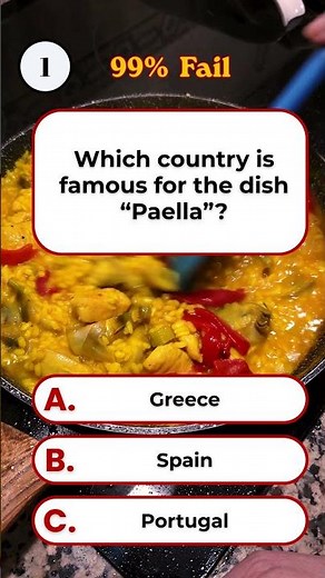 Which country is famous for the dish “Paella” | Brain Knowledge Quiz | USA GK Quiz