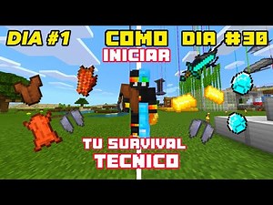 LA mejor manera de INICIAR TU SURVIVAL TECNICO en MINECRAFT