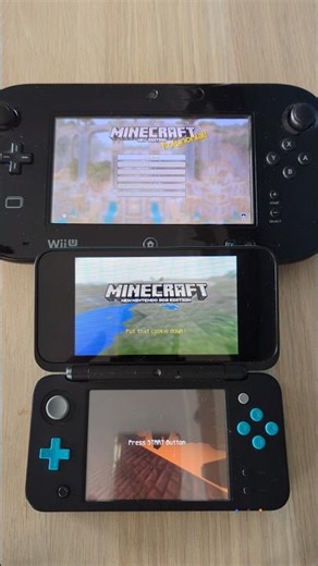 Minecraft- Nintendo WiiU vs New 2DS XL Speed Comparison