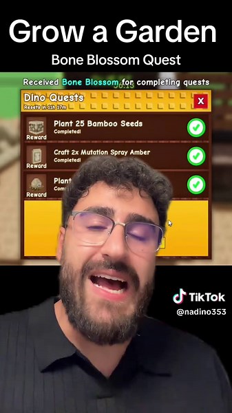 Bone blossom quest #growagarden🥒🌶🍅 #robloxfyp