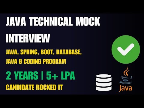 Java Mock Interview 2 Years | Selected