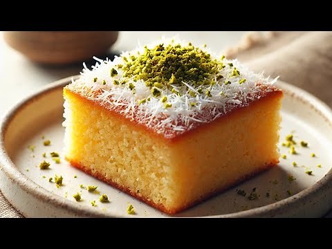 Revani Turkish Delight | Eggless Cake with Rose Syrup Twist