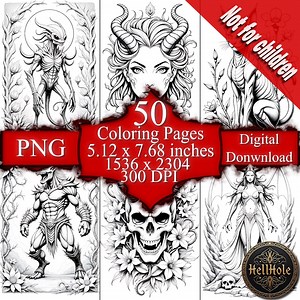 Printable Adult Coloring Pages for Stress Relief & Mindfulness. Not for Children, Digital Download. - Etsy