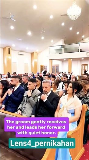 In holy silence, the groom receives in waiting bride#shorts