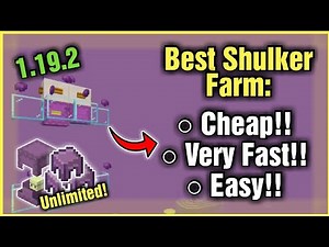 BEST SHULKER FARM EVER!! (VERY FAST!) 360/Hour! In Minecraft Bedrock 1.20