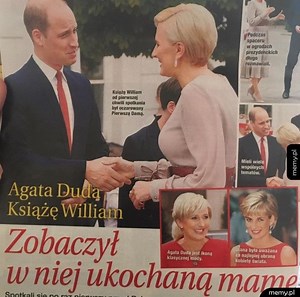 Agata Duda niczym księżna Diana - Memy.pl